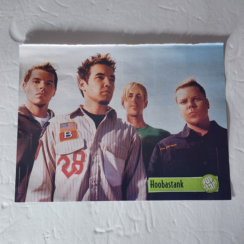 Hoobastank Pinup Vintage Magazine Clipping 2004 8x10.5 PopStar Rock Band Poster